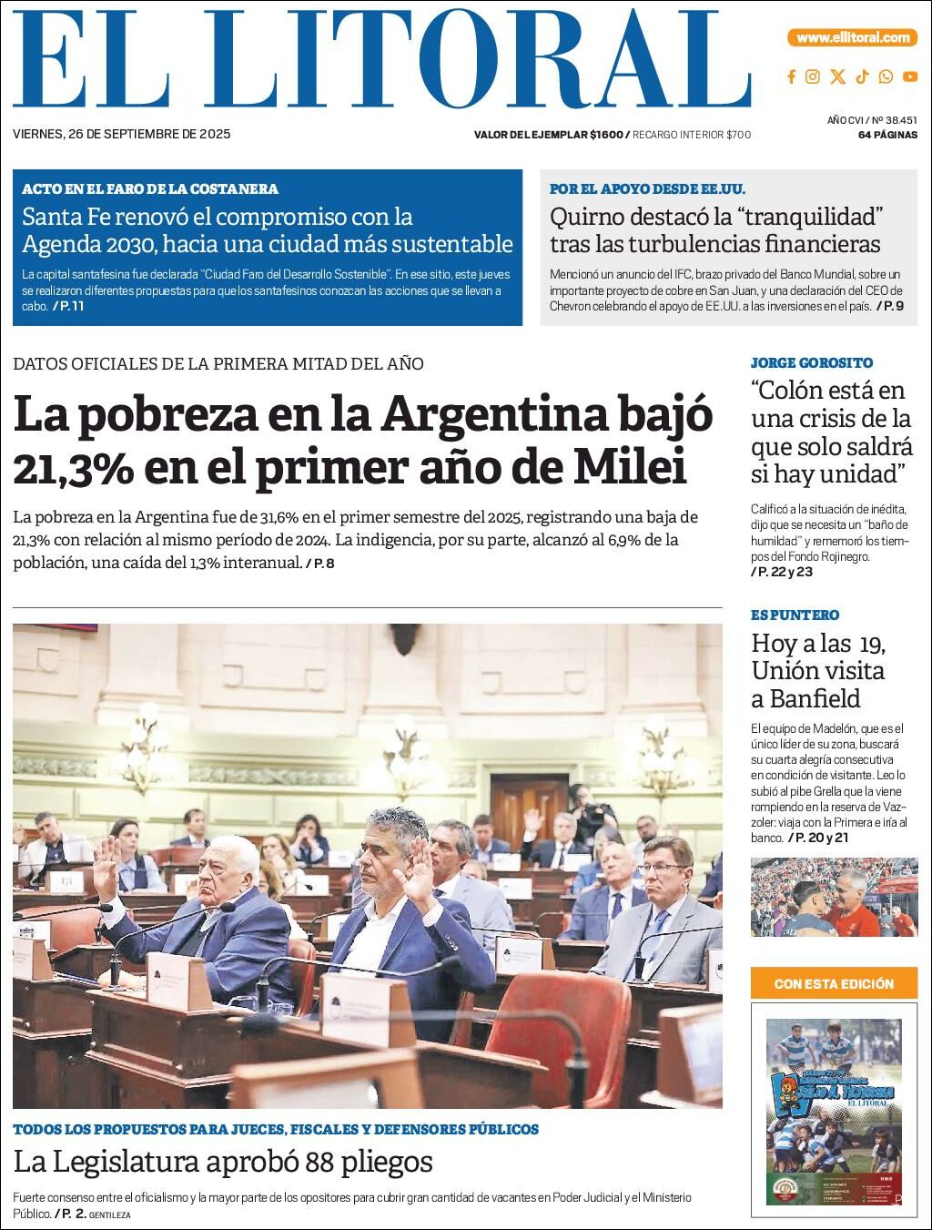 Evolucion Streaming - Sericios Informáticos | LA CUEVA DE TODOS - Tapa del diario Litoral